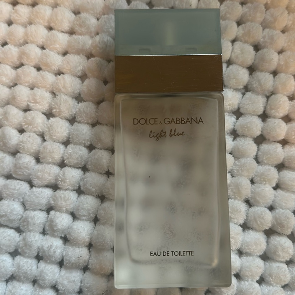 Empty Dolce and Gabbana Light Blue perfume